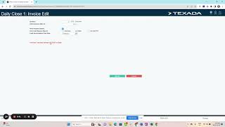 How to complete Daily Close 1  Invoice Edit [upl. by Selrac]