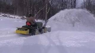 Snow Blowing with John Deere 430 [upl. by Bonnell]