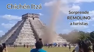 Chichén Itzá sorprende remolino a turistas [upl. by Airbmat]