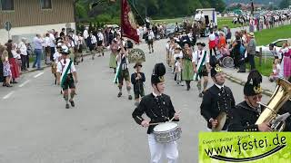 Trachtenfest Bayern Festsonntag Funtenseer Schönau am Königssee Festumzug mit Trachten Musikkapellen [upl. by Asile875]