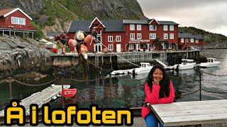 Å in Lofoten Islands  Norway  Midnight Walking Tour [upl. by Bick]