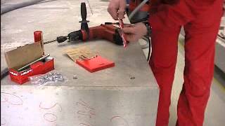 Hilti HVU capsule  HASE threaded rods Installation Video [upl. by Ijat694]