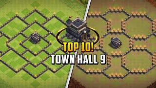 TOP 10 Town Hall 9 TH9 Base Layout  Copy Link 2024  Clash of Clans [upl. by Idhem]