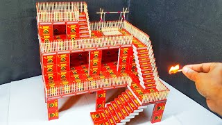 How To make Make Matchbox House  Matchstick house  Matchstick art Chain Reaction [upl. by Niuqram742]