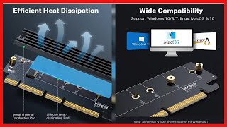 UGREEN NVMe PCIe Adapter M2 SSD to PCIe 40 X16X8X4 Card with Heat Sink M2 PCIe Adapter [upl. by Pascal]