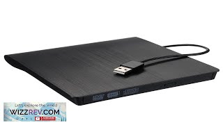 External USB 20 DVD RW CD Writer Slim Optical Drive Burner Reader Review [upl. by Nannek]