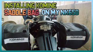 INSTALLING KOMINE SADDLE BAG ON MY NK650 [upl. by Tutto]