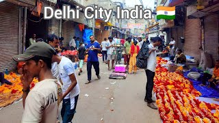 Pan Mandi Old Delhi India 🇮🇳 Walking In India Delhi Walking Tour [upl. by Ennovyhs]