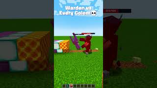 Minecraft Warden vs Every Golem もういいよ minecraft shorts [upl. by Rochette]