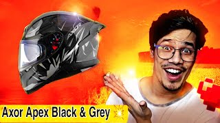 Axor Apex Black amp Grey Color 🔥  Official vedio TheBreakupRider axorhelmets axor viralvideo [upl. by Sarid]