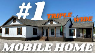 The TOP mobile home on the market Large triple wide with outdoor hangout Modular Home Tour [upl. by Hanafee]