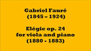 Fauré Elégie op 24 for viola and piano  Josef Kluson amp Riccardo Caramella [upl. by Ientruoc]