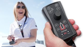 Dockmate wireless remote control demo with International Yacht Broker Associations Heather OKeefe [upl. by Eceinwahs352]