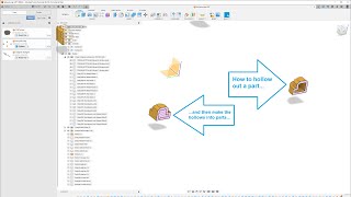 Fusion 360  How to make parts hollow with perfect equal walls and then make the hollow into solid [upl. by Enneira111]