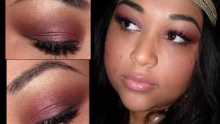 Sultry Golden Burgundy eyeshadow tutorial [upl. by Semela]