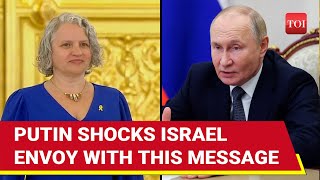 Putin Shocks Israel Envoy In Kremlin With ProPalestine Speech  This Happened Next [upl. by Ahsial804]