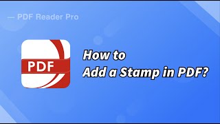 How to Add a Stamp in PDF PDFReaderPro [upl. by Imeon]