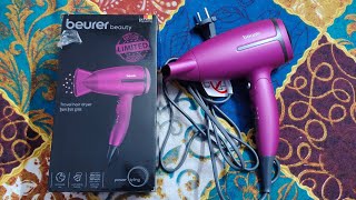 unboxing n review of beurer travel hair dryer😊 best hair dryer for women hairdryer review [upl. by Bassett]