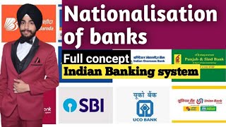 Nationalisation of banks in banking law  History Meaning and List of nationalised banks [upl. by Benton]