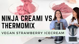 Thermomix VS Ninja Creami Comparison  VEGAN STRAWBERRY ICECREAM  Is The Ninja Creami Worth It [upl. by Airbas33]