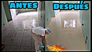 APLICANDO RESINA EPOXI EN PISO VEA EL PASO A PASO CLIENTE FELIZ 🧑‍🦳 [upl. by Raddi]