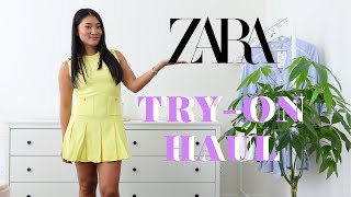 ZARA NEW IN SPRING SUMMER DRESSES TRY ON HAUL 2024 [upl. by Ahtnamas]