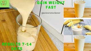 DIY ONLY ONCE DAILY  GAIN WEIGHT IN THE RIGHT PLACES WITH THIS SMOOTHIE  HEALTHY WEIGHT GAIN [upl. by Sopher]