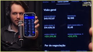 INVESTIDOR mostra quanto GANHA com CRIPTOMOEDAS  À Deriva Cortes [upl. by Llevaj]