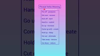 200 Phrasal Verbs Meaning phrasalverbs phrases englishpractice MahisSpokenEnglishClass shorts [upl. by Tnerual]