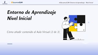 EducamosCLM Entorno de Aprendizaje Nivel inicial  Cómo añadir contenido al Aula Virtual 23 [upl. by Siger36]