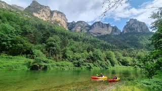 Canoe Gorges du Tarn les vignes le rozier parcours eaux vives 11km [upl. by Ahsinirt21]