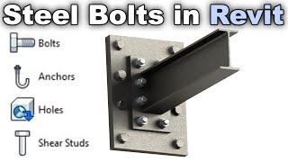 Bolts in Revit Tutorial Steel Structures in Revit [upl. by Olive]