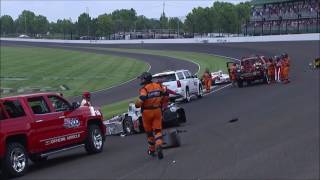 Crash Indy 500 Power Hinchcliffe Davison [upl. by Perrin452]