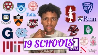 COLLEGE DECISION REACTIONS 2024 ivies stanford mit t20s  19 Schools [upl. by Older]