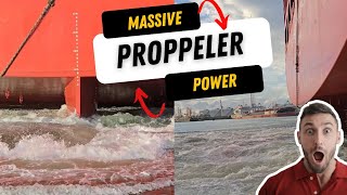 Massive Ship Propeller in Action Watch the Wake [upl. by Annehs788]