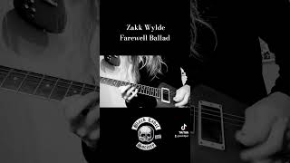 Zakk Wylde  Farewell Ballad zakkwylde guitarsolo guitarcover metal [upl. by Gerg]