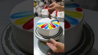 Multi Colour Cake  Multi Colour Combination Cake Design shorts youtubeshorts [upl. by Jaddan]