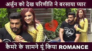 Arjun Kapoor और Parineeti Chopra का Media के सामने ROMANCE Namaste England [upl. by Ainalem]