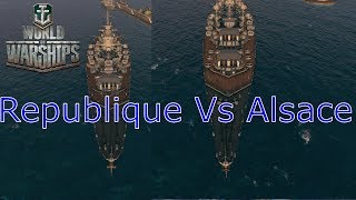 World of Warships Republique vs Alsace [upl. by Robinia]