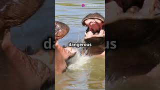 Hippos The Surprising Giants of Africa facts savethetigers savenature animals youtubeshorts [upl. by Adar312]