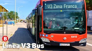 V3 Bus  Autobús de Barcelona  Viaje completo [upl. by Liemaj]