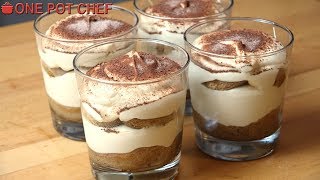 Easy Tiramisu Cups  One Pot Chef [upl. by Tomi]