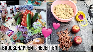 GEZONDE BOODSCHAPPEN  APPELTAART BAKED OATS RECEPT 🍎 [upl. by Eilsil]