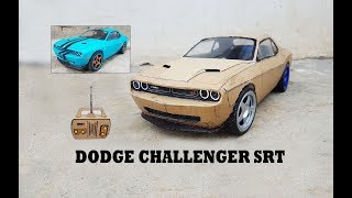 WOW Super RC Dodge Challenger SRT  How to make Cardboard Dodge  DIY  Electric Toy Car [upl. by Blackstock]