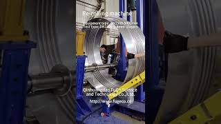 How to reroll big bellows Amazing rerolling machine DN3605000mm  rolling forming machine [upl. by Arihk]