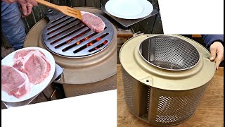 Cómo Hacer una BARBACOA con un TAMBOR de LAVADORA  Fabricar una Barbacoa Casera [upl. by Nosrak]