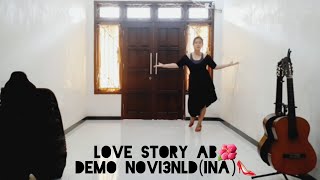 Love Story AB  Line Dance Helaine NormanUSA Absolute Beginner [upl. by Philipines]