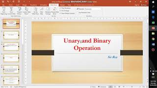 Unary and Binary Operation [upl. by Peadar]