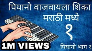 Learn piano easily part1  पियानो वाजवायला शिका मराठी मध्ये [upl. by Knowland]