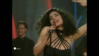 Bandido Azúcar Moreno Spain 1990 Eurovision songs with live orchestra [upl. by Ydur]